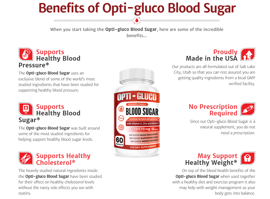 Benefits of Opti Gluco Blood Sugar